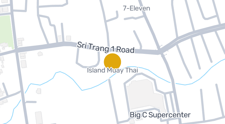 แผนที่แสดงIsland Muay Thai