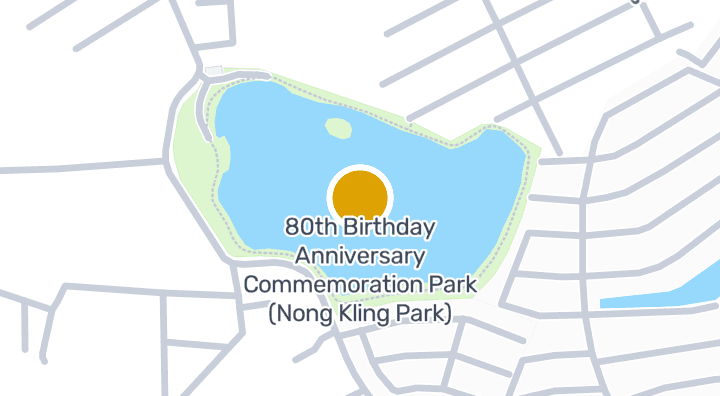 แผนที่แสดง80th Birthday Anniversary Commemoration Park (Nong Kling Park)