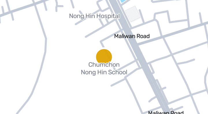 แผนที่แสดงโรงเรียนชุมชนหนองหิน
