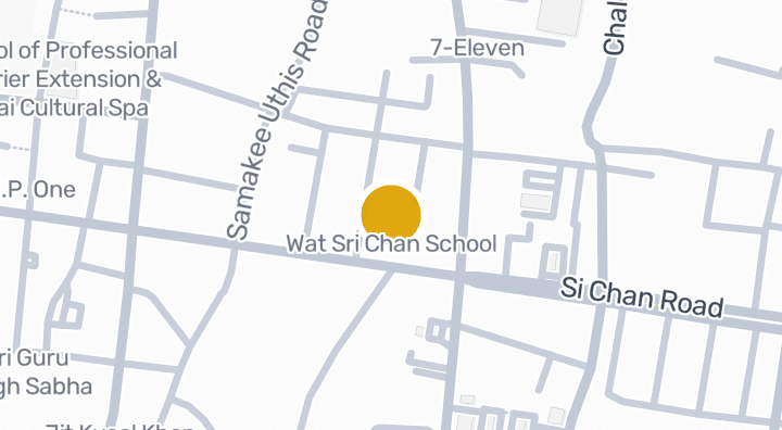 显示Wat Sri Chan School的地图