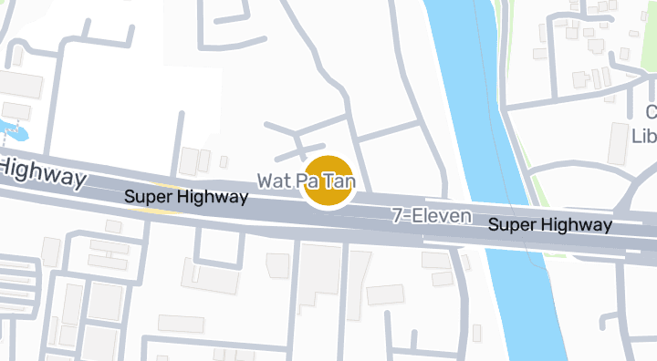 Map showing Wat Pa Tan School