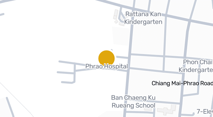 แผนที่แสดงโรงพยาบาลพร้าว
