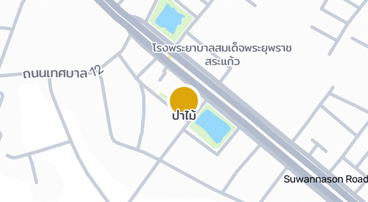 แผนที่แสดงป่าไม้