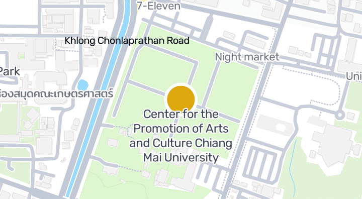 Map showing Center for the Promotion of Arts and Culture Chiang Mai University