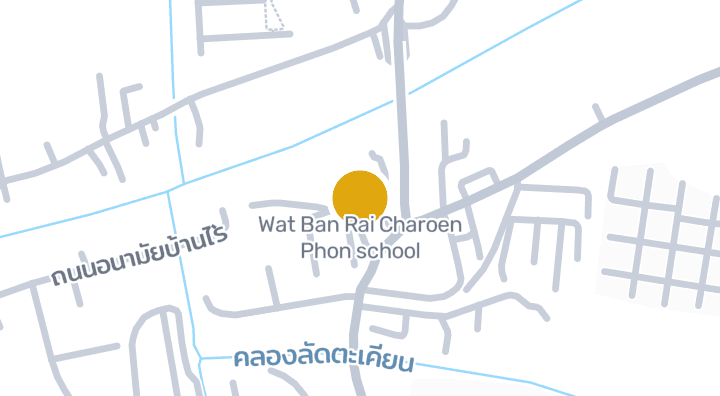 显示Wat Ban Rai Charoen Phon school的地图
