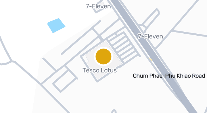 Map showing เทสโก้โลตัส