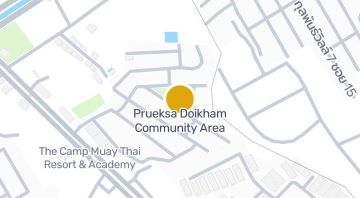 Map showing Prueksa Doikham Community Area