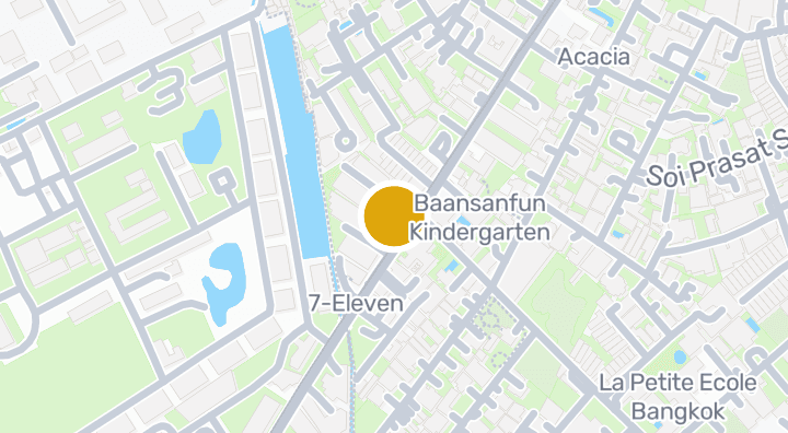 Map showing Garden International School Bangkok