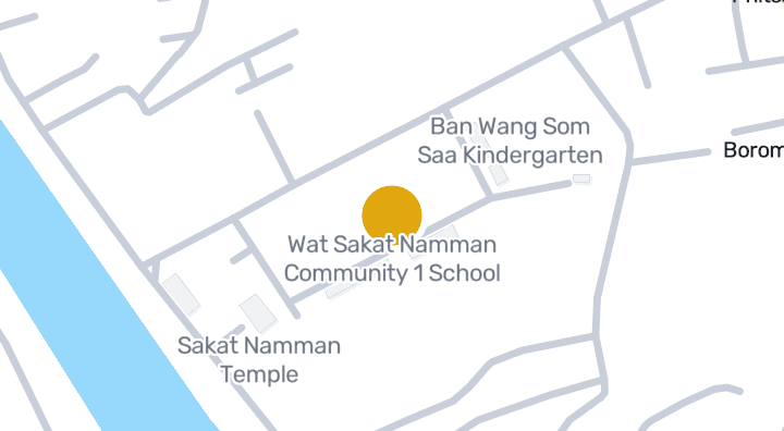显示Wat Sakat Namman Community 1 School的地图
