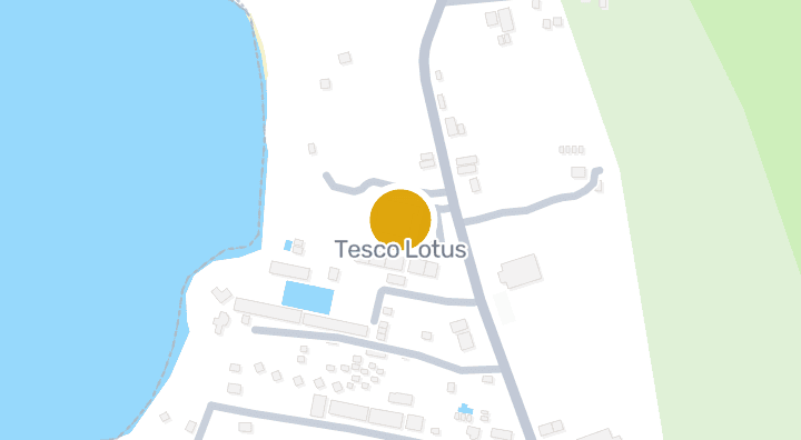 แผนที่แสดงTesco Lotus