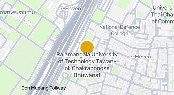 Map showing Rajamangala University of Technology Tawan-ok Chakrabongse Bhuwanat
