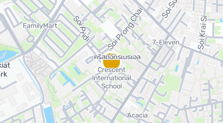 Map showing Crescent International School
