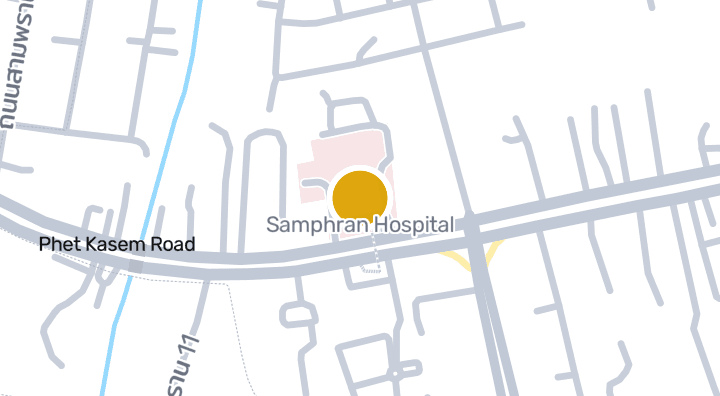 显示Samphran Hospital的地图