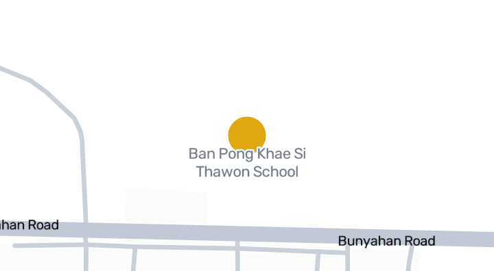 แผนที่แสดงโรงเรียนบ้านโป่งแคศรีถาวร