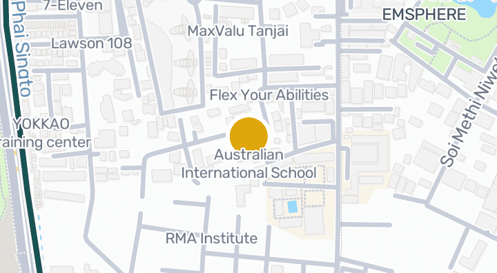 แผนที่แสดงAustralian International School