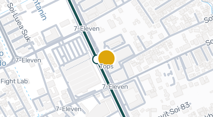 Map showing Tops