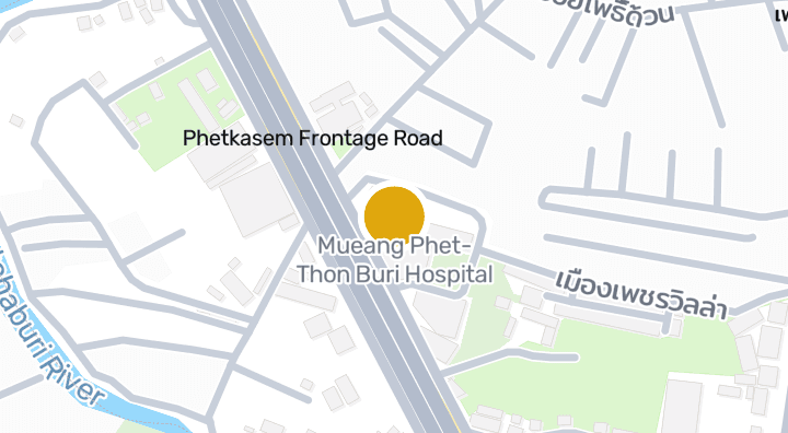 显示Mueang Phet-Thon Buri Hospital的地图