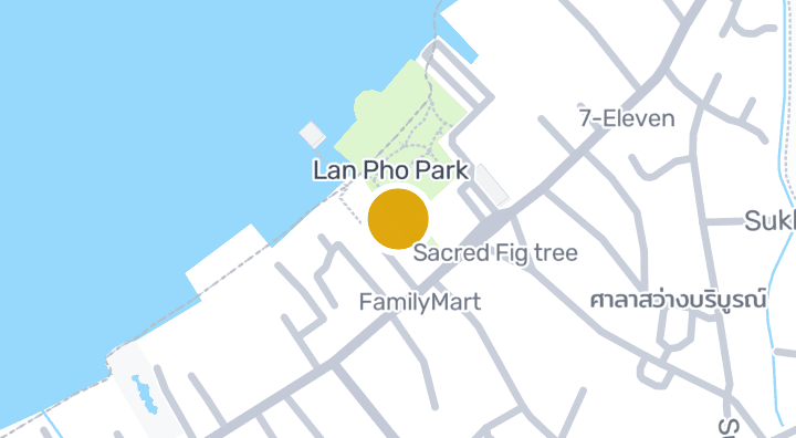 显示สวนสาธารณะลานโพธิ์的地图