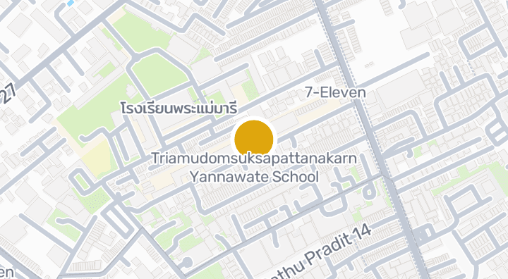 Map showing Triamudomsuksapattanakarn Yannawate School