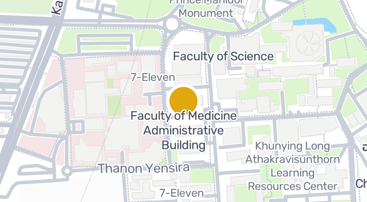 แผนที่แสดงคณะแพทยศาสตร์
