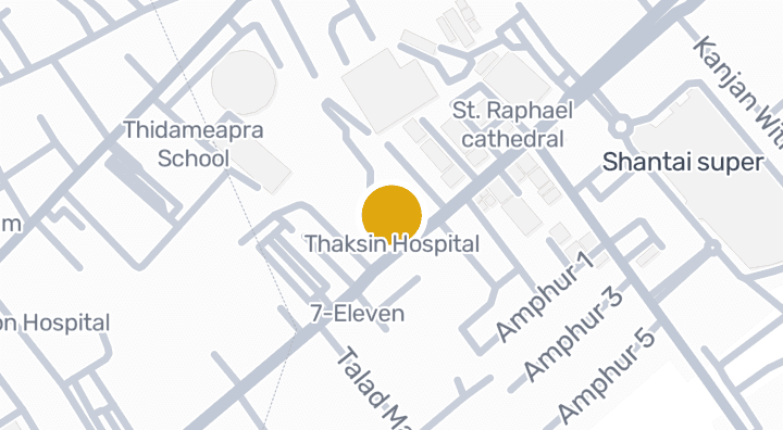 แผนที่แสดงโรงพยาบาลทักษิณ