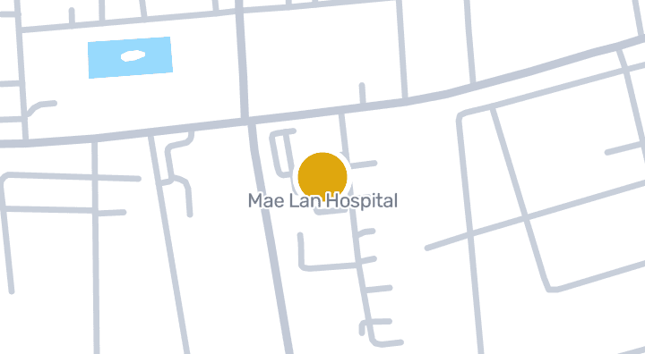 แผนที่แสดงโรงพยาบาลแม่ลาน