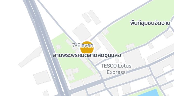 显示ลานพระพรหมตลาดสดชุมแสง的地图