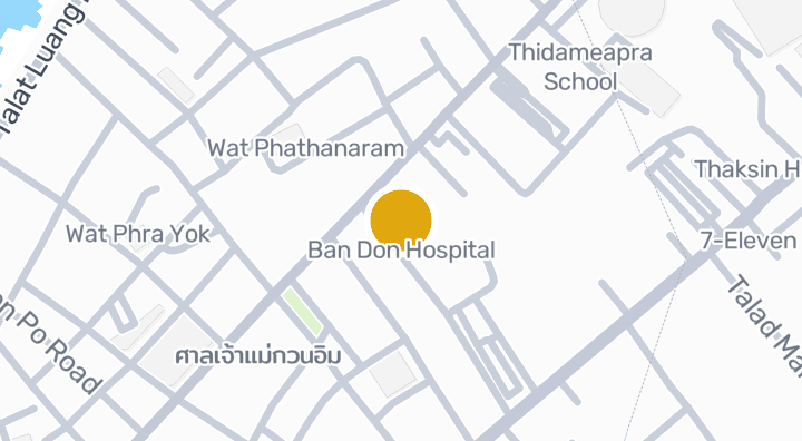 แผนที่แสดงโรงพยาบาลบ้านดอน