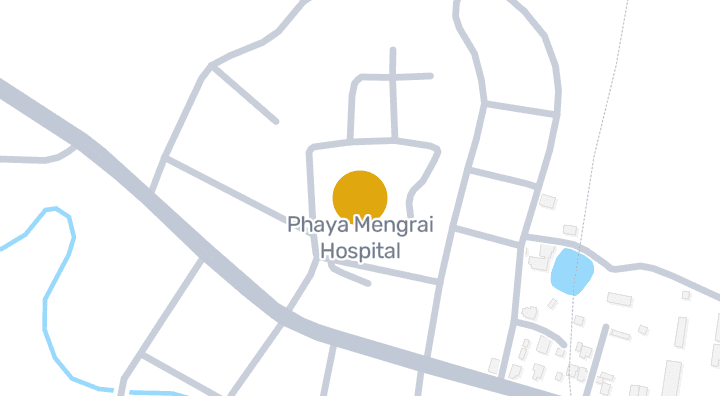 แผนที่แสดงโรงพยาบาลพญาเม็งราย