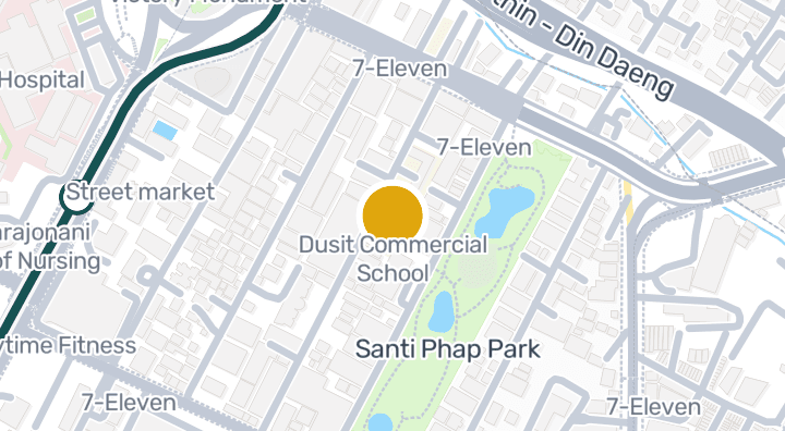 Map showing Dusit Commercial School
