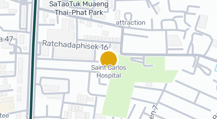 Map showing Saint Carlos Hospital