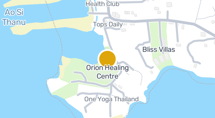 แผนที่แสดงOrion Healing Centre