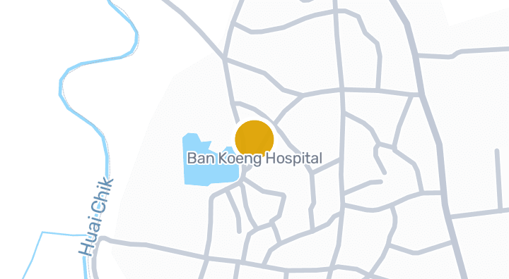 Map showing Ban Koeng Hospital