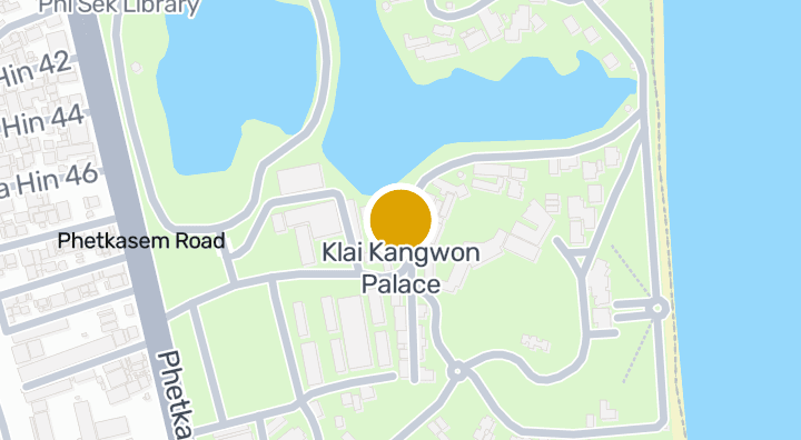 显示Klai Kangwon Palace的地图
