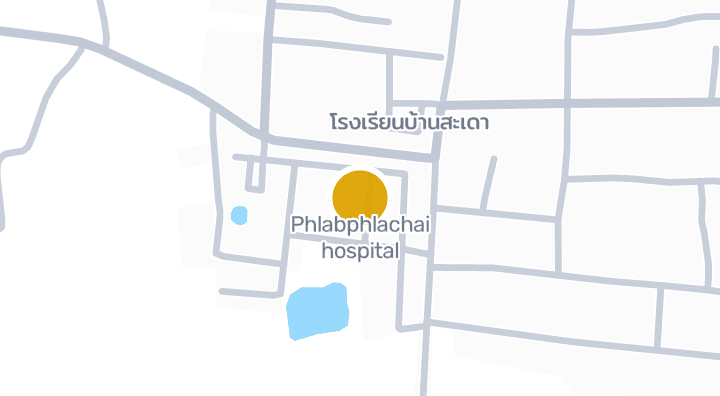 แผนที่แสดงโรงพยาบาลพลับพลาชัย