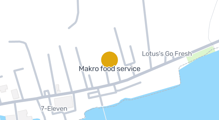 显示Makro food service的地图