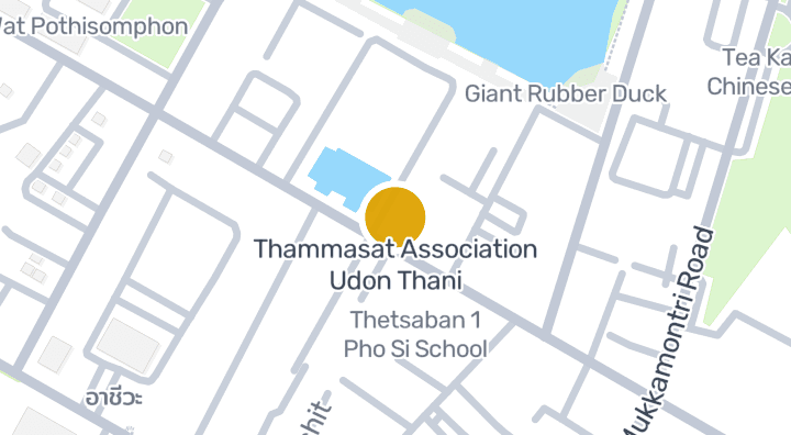 แผนที่แสดงสมาคมธรรมศาสตร์ อุดรธานี