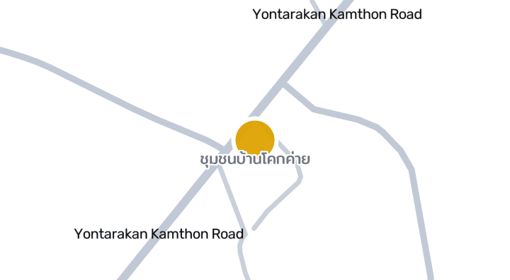 Map showing ชุมชนบ้านโคกค่าย