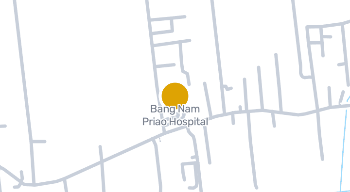 Map showing Bang Nam Priao Hospital