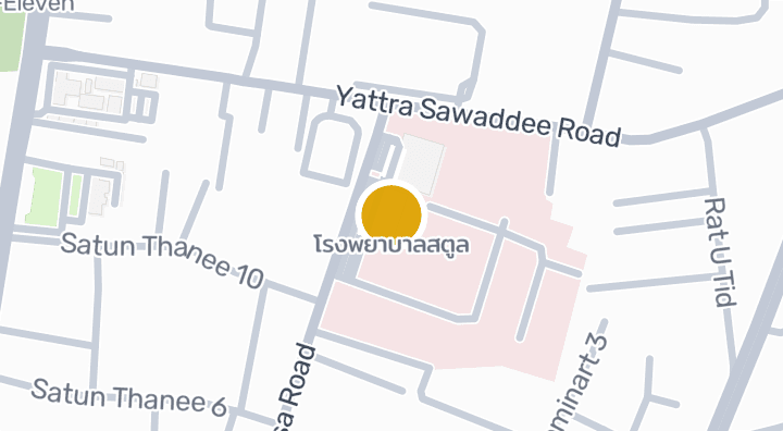 Map showing โรงพยาบาลสตูล
