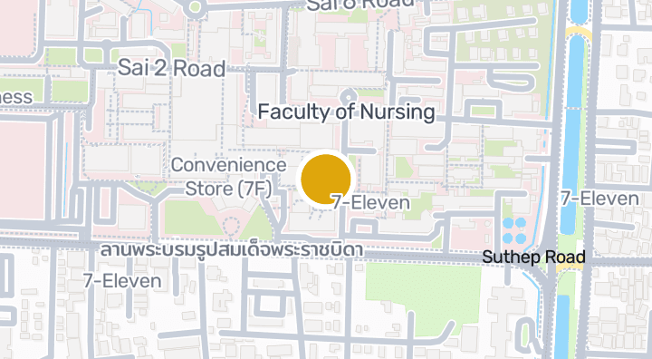 Map showing Faculty of Associated Medical Sciences