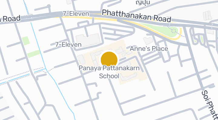 Map showing Panaya Pattanakarn School