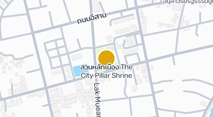 แผนที่แสดงสวนหลักเมือง The City Pillar Shrine