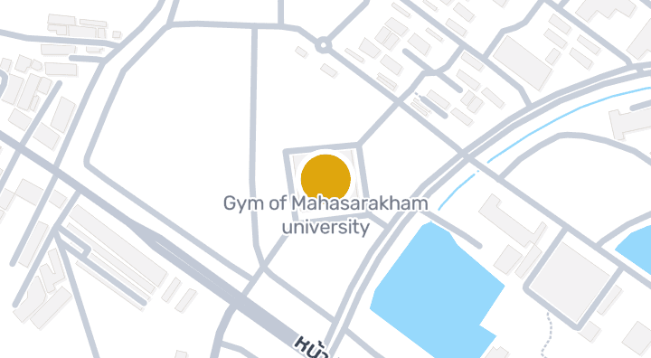 แผนที่แสดงอาคารพละศึกษา มหาวิทยาลัยมหาสารคาม
