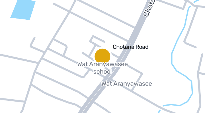Map showing Wat Aranyawasee school