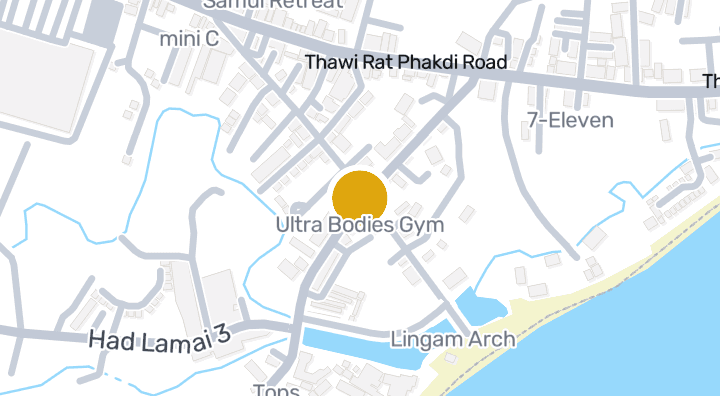 Ultra Bodies Gymを示す地図