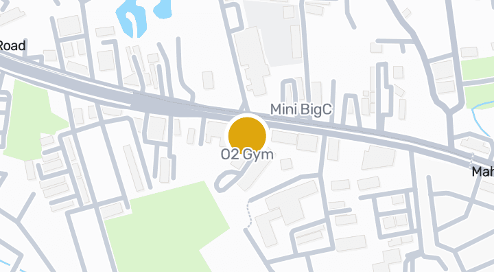 Map showing O2 Gym
