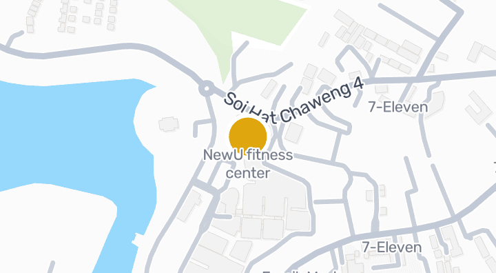 Map showing NewU fitness center