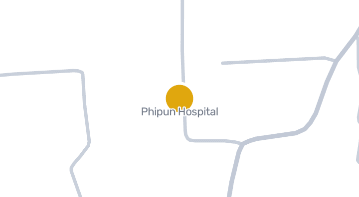 แผนที่แสดงโรงพยาบาลพิปูน