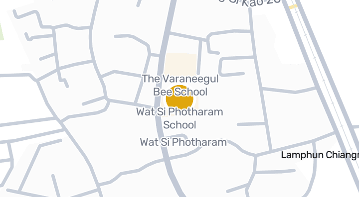 Map showing Wat Si Photharam School